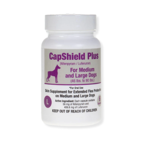 CapShield Plus flea protection supplement for medium to large dogs, 46 to 90 lbs