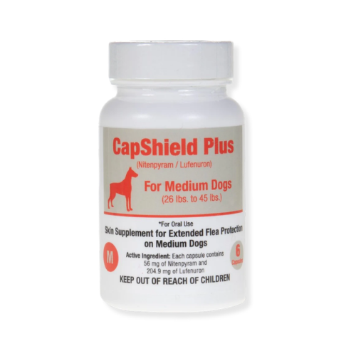 CapShield Plus flea protection supplement for medium dogs, 26 to 45 lbs