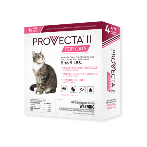 Provecta II for Cats flea prevention and treatment for cats and kittens 5 to 9 lbs