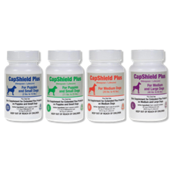 CapShield Plus© Canine CapShield, Plus, Canine, RXJ, nitenpyram, supplement, Lufenuron, flea, kill, treat, aid, heal, dog, puppy, home, indoor, house, capsule, pet, med, vet, tablet, small, medium, large, XL, IGR, 30, day, stop, reproduce, reproduction, preventative, capstar, monthly, dose