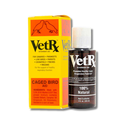 VetRx™ Caged Bird VetRx™, Caged, Bird, Goodwinol, Products, Remedy, Pet, Small, Animal, bird, Health, Care, Medication, medications respiration, issues, watery, eyes, labored, breathing, tail, bobbing, huddling, ruffling, feathers, scaly, face, scaly, leg, mites, Canaries, Finches, Parakeets, Lovebirds, Cockatiels, Parrots, Macaws