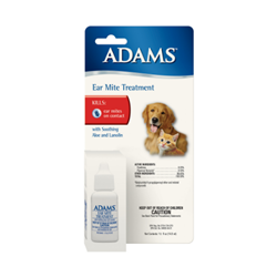 Adams™ Ear Mite Treatment Adams, Ear, Mite, Treatment, Farnam, Central, Garden, Pet, treatment, dogs, cats, canine, feline, lanolin, aloe, vera, heal, treat, aid, effective, long, lasting, pet, supply, skin, kill, quick