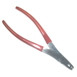 Leg Band Pliers Leg, Band, Pliers, #347, red, handle,  work, Atlas, #347, metal, type, sealing, band, tip, pliers, between, green, handled, beveled