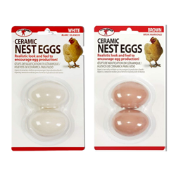 Little Giant® Ceramic Nest Eggs Miller Mfg, Miller Manufacturing, Little Giant Ceramic Nest Eggs, Little Giant, Ceramic Nest Eggs, Dummy Eggs, Nest Eggs, Nesting Supplies, Poultry Supplies,  chicken supplies, CEGGBRN, CEGGWHT